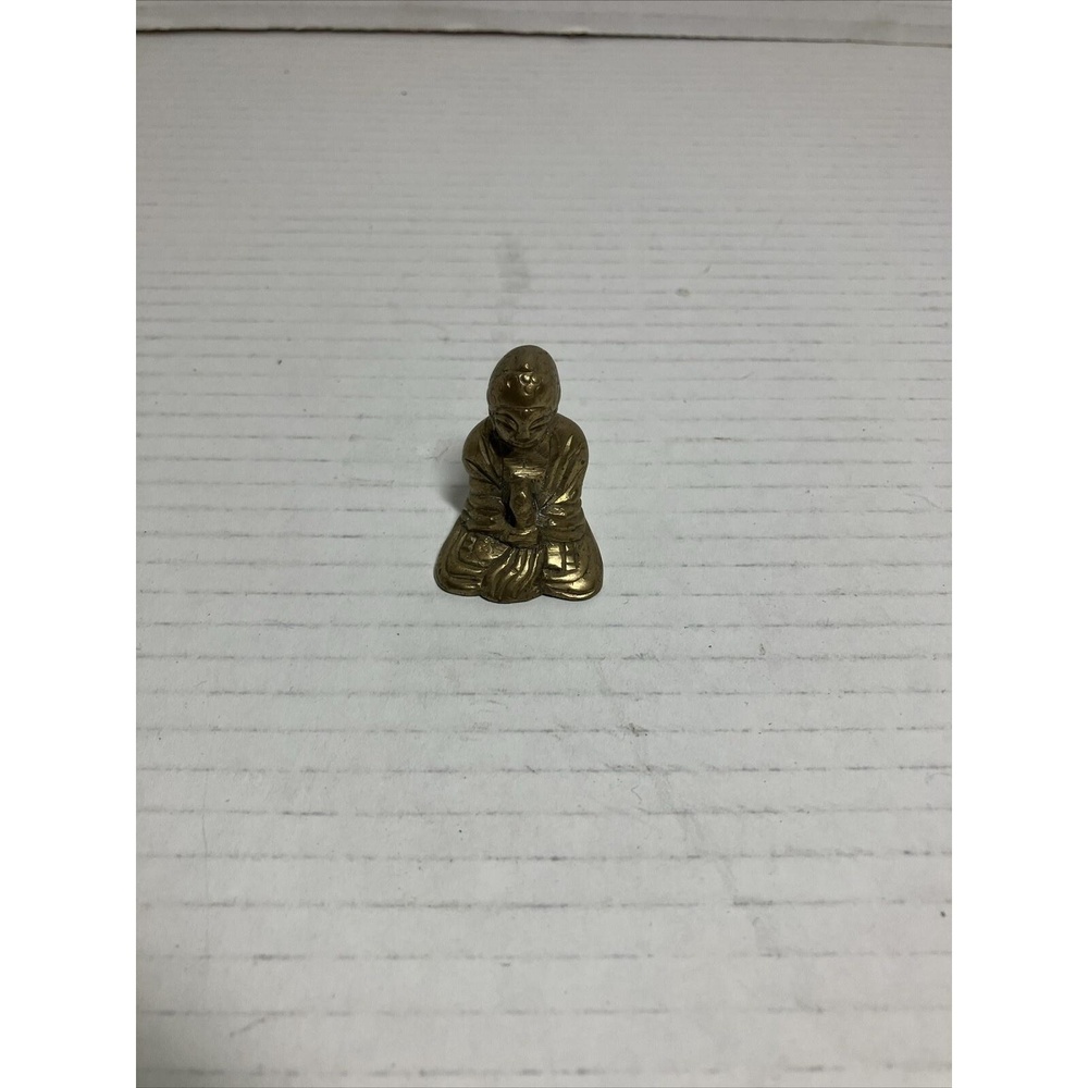 1 Inch Brass Buddha Good Luck‎ Charm
